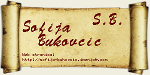 Sofija Bukovčić vizit kartica